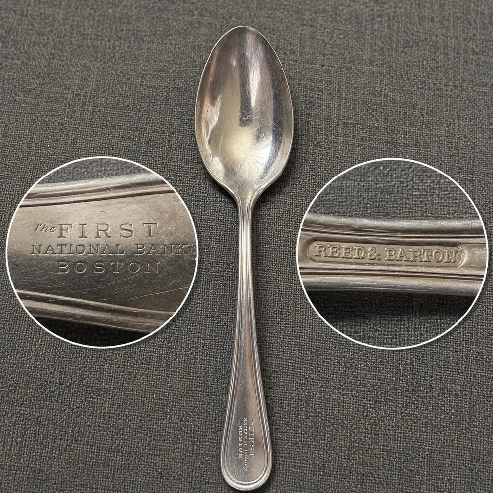 VTG Reed & Barton The First National Bank Boston Advertising Serving Spoon